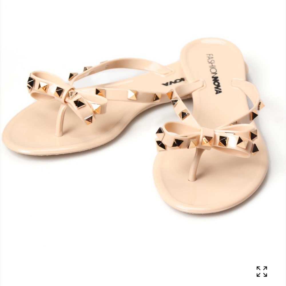 Fashion Nova Sandals Studded with Bow